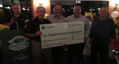 Record de 81 000 $ récolté par le Tournoi de golf 2018 de la Fondation du CSSS du Granit